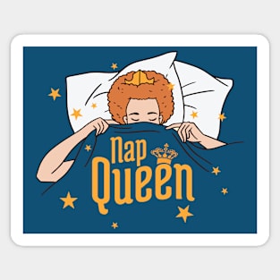 Funny Nap Queen Cartoon Redhead // Sleepy Girl Sticker